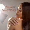 Foccna Almond Press on Nails Acrylic Medium Fake Nails Colorful Nails Women's False Nails with Design Nail Tips for Women&Girls 24PCS