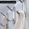 Taozun Towel Hook - Self Adhesive Hooks Bathroom Hooks Stainless Steel Robe Coat Hook 4-Packs