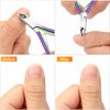 4 Packs Cuticle Nipper, Premium Stainless Steel Cuticle Trimmer for Manicure & Pedicure at Home/Spa/Salon [Rainbow Color]