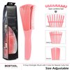 BESTOOL Hair Brush, Detangling Brush for Natural Black and Curly Hair (Pink, Afro 3/4abc), Ideal for Wet or Dry Hair