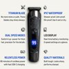 The Beard Struggle Varangian Beard Trimmer® 6-in-1 for Hair, Beard, Body & Beyond, Titanium Blade, 17 Length Adjustable Blade with Digital LED Display, Cordless Waterproof Wet/Dry Clipper