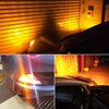 PHINLION 7443 Amber LED Turn Signal Light Bulbs Super Bright 3014 72-SMD T20 7440 7444 LED Yellow Bulb for Turn Signal Blinker Parking Light