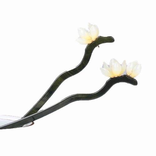 Leadigol Korean Hanfu Hairpins Fashion Headwear Simple Chinese Hair Fork Acetate New Headdress Flower Braided Hairpins Wood Hair Clip