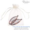 Parcelona French Effortless Mini Small Tortoise Shell Banana Hair Clip for Fine Hair