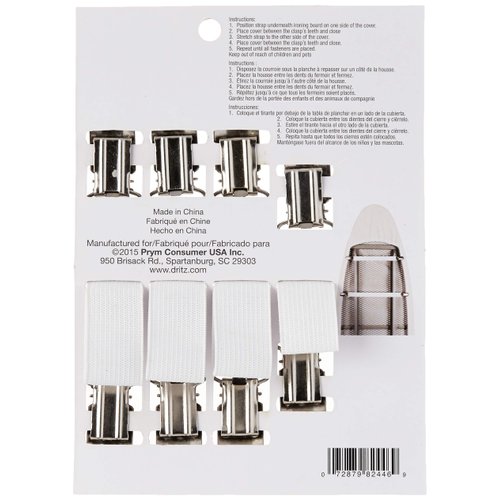 Dritz Clothing Care 82446 Ironing Board Cover Fasteners (4-Count) , White