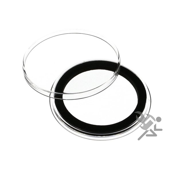 (10) Air-tite 38mm Black Ring Coin Holder Capsules for American Silver Dollars and 1oz Silver Commemoratives