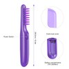 Electric Massage Comb with Detangling Brush - Dual Use Wet/Dry Negative Ion Tamer for Long Hair, with Brush Cover and Scalp Massager