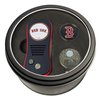 Team Golf MLB Boston Red Sox Tin Gift Set with Retractable Divot Tool, Cap Clip, and Ball Marker Gift Set, Cap Clip, & 2 Double-Sided Enamel Ball Markers, Patented Design, Less Damage to Greens