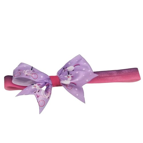 Unicorn on bike Headband Hair Bow