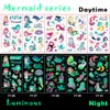 300pcs Cute Cartoon Temporary Tattoos for kids,Waterproof Glow Luminous Glitter,Henna Tattoo Sticker,Fake Tattoo Stickers,Summer Party Supplies,Stickers for kids