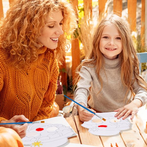 ZEELONA 24 Pcs Circus Crafts for Kids Color Your Own Clown Masks DIY Coloring Circus Arts and Crafts for Circus Party Supplies Birthday Carnival Cosplay Dress Up