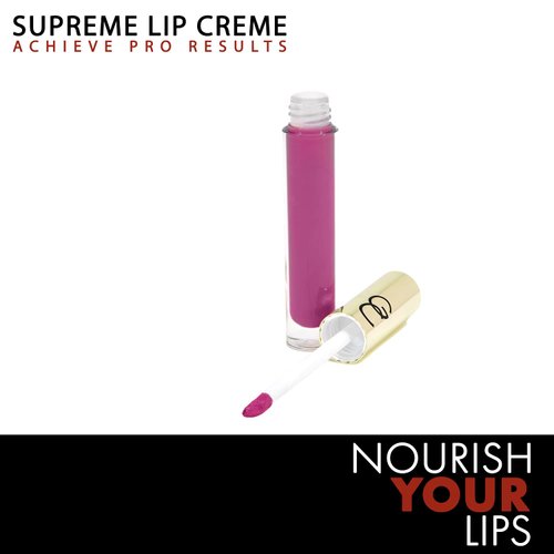 Gerard Cosmetics Supreme Lip Creme Electric Rose | Highly Pigmented, Fully Opaque, Hot Pink Lip Gloss | Nourishing, Hydrating, Liquid Lipstick for Full Coverage Lip Color