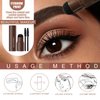 LXZJJM Eyebrow Stamp Stencil Kit,Long-lasting,Natural and Smooth Texture,Includes 10 Brow Shapes & Stamps,Reusable eyebrow stencils (dark brown)