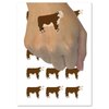 Hereford Cow Solid Temporary Tattoo Water Resistant Fake Body Art Set Collection - 54 1" Tattoos (1 Sheet)