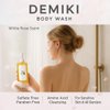 DEMIKI Hydrating Body Wash for Sensitive & Dry Skin, White Rose Scent, Nourishing Shower Oil for Women, Winter Moisture Care, Sulfate-Free, Paraben-Free, Dye-Free, 10 fl oz