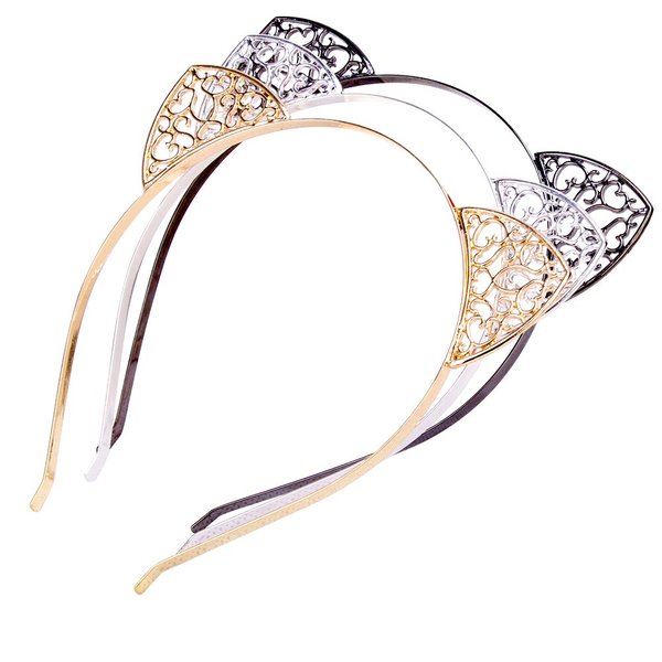 AWAYTR Cat Ears Headwear Girls Headband Women Girls Cat Headband Hair Hoop Hair Accessories (Decorative pattern)