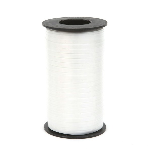 Berwick 1 01 3/16" Wide Splendorette Crimped Curling Ribbon for Gift Wrapping and Hair Bows, 500-Yard Spool, White