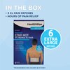 HealthWise Cold Hot Medicated Menthol XL Patch | 5% Menthol | Back and Large Areas | 5.51” x 9.84” | 6-Count | Paraben-Free | Soothes Minor Aches and Pains | Super-Size Relief