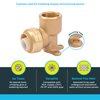 SharkBite 3/4 Inch x 3/4 Inch Drop Ear Elbow, FNPT, Push to Connect Brass Plumbing Fitting, PEX Pipe, Copper, CPVC, PE-RT, HDPE, U340LFA