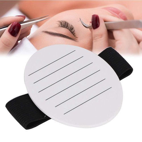 Lash tile holder, 7-15mm False eyelash tray eyelash extension bracket, portable false eyelash tray strap acrylic hand eyelash support for false eyelash grafting Extension Hand Pallet Lash Holder