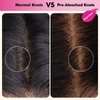 Monaluxe 13x6 Body Wave Lace Front Wigs Human Hair Glueless Wigs Human Hair Pre Plucked Bleached Knots HD Transparent Lace Frontal Human Hair Wigs with Baby Hair for Women 200 Density 20 Inch