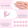 10 Pcs Small Flower Hair Clips with Rhinestone Mini Clover Cute Hair Pins Wedding Bridal Hair Accessories Decorative for Fine Hair Barrettes for Girls Women(Pink)