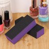 20 Pcs Nail Buffer Block Sponge Sanding Buffing File 80/120 Grit 3 Sides Nail Files for Manicure Nail Tools (Purple Black)