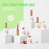Gellen Neon Gel Nail Polish Kit Vibrant Purple Green Soak Off Gel Nail Yellow Nail Art Design Nails Manicure Uv Led Lamp Cured Bright Nail Polish Starter Kit Salon DIY Gel Colors For Nails
