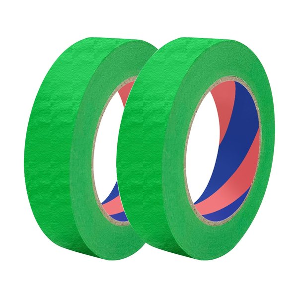 Duccinp Painters Tape, 1 inch x 55 Yards x 2 Rolls Green Painters Masking Tape for Indoor and Outdoor Use, Medium Adhesive Paint Tape for DIY Crafts, Arts, Painting, Easy Removal