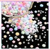 600Pcs Rose Flowers Nail Charms and Flatback Pearls,Mixed Size 3D Flower Cute Nail Charms for Acrylic Nail Supplies Design,White Half Pearls for Nail Jewelry DIY Crafts Nail Art Decoration Accessories