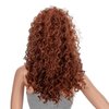 SWACC 20-Inch Long Big Bouffant Curly Wigs for Women Synthetic Heat Resistant Fiber Hair Pieces with Wig Cap (Dark Copper Red)
