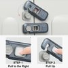 5 Pack Child Proof Refrigerator Lock, QYESWHSR Fridge Locks for Kids with Sticky Adhesive Pads, Child Safety Locks for Doors, RV Refrigerator, Oven Lock Child Safety Baby Cabinet Locks - Clear Updated