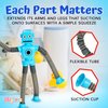 Telescopic Suction Cup Robot Toys 12-Pack Shape Changing Educational Fidget Toys with Remote Control Sensory Toys ADHD Autistic Stimulating Creative Learning Pop Tubes - Robot Party Favors
