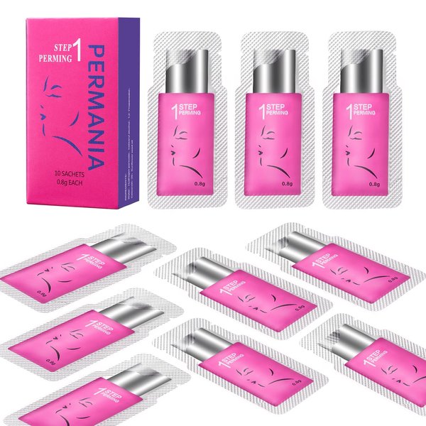 PERMANIA Lash Lift Kit,Separate Steps Products for Salon or at Home, Steps 10 Sachets of 0.8g/0.03oz Each Prep (STEP#1)