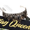 Atoden Birthday Crown and Birthday Queen Sash Black Tiara Birthday Girl Women Crystal Crown Princess Birthday Party Decorations Rhinestone Headband Birthday Accessories for Party