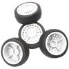 HIRCQOO OD2.75'' Nylon 12mm Hex Hub Wheel Rims & Rubber Tires Compatible with HSP Tamiya HPI Traxxas 1/10 1/12 On-Road Car,WLtoys 144001 A959 124018 LaTrax RC Buggy (White)