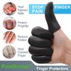 Povihome Black Finger Protectors, Finger Cots, Moisturizing Thumb and Finger Covers - New Thick Version - Elastic Cracked Finger Sleeves to Protect Cracked, Peel Finger and Other Finger Pain