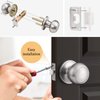 Probrico Hall and Closet Door Handle Brushed Nickel Passage Door Knob