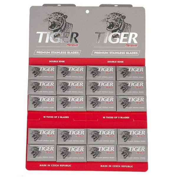 100 Tiger Platinum Double Edge Razor Blades