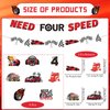 Luvsweets Need Four Speed Birthday Decorations, 10 Pcs 4th Birthday Decorations, Race Car Checkered Flag Banner Garland for 4 Year Old Boy, Racing Celling Decor Party Supplies