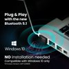 USB Bluetooth Adapter for PC 5.1 - Bluetooth Dongle 5.1 USB Bluetooth Dongle for PC - Windows 11/10 Plug and Play. for Computer Desktop, Laptop, Mouse, Keyboard, Printers, Headsets, Speakers.