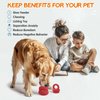 Egakkan Interactive Dog Chew Toys, Treat Dispensing Dog Puzzle Toy, Topple Dog Toys for Aggressive Chewers, Long-Lasting Dog Toy to Keep Your Puppy Distracted, Safe for Dogs, Fillable Dog Toys (red)