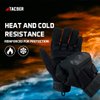 TAC9ER Kevlar Lined Gloves - Full Hand Protection Black Gloves, Cut and Temperature Resistant, Motorcycle Gloves, Touchscreen Friendly, Paintball and Airsoft Gloves for Men and Women