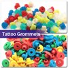 Tattoo Machine Parts, Usiriy 405pcs Tattoo Supplies Set 100 Colorful Tattoo Rubber Bands 100 Rubber Tattoo Grommets 100 Silicone Tattoo Nipples 100 O-rings and Cleaning Brush Set