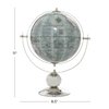 Deco 79 43486 Decorative Globe with Stainless Steel Stand, 6"L x 9"W x 11"H, Brown