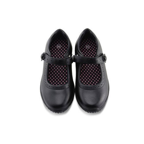 JABASIC Girl's Mary Jane School Uniform Shoes (2,Black)