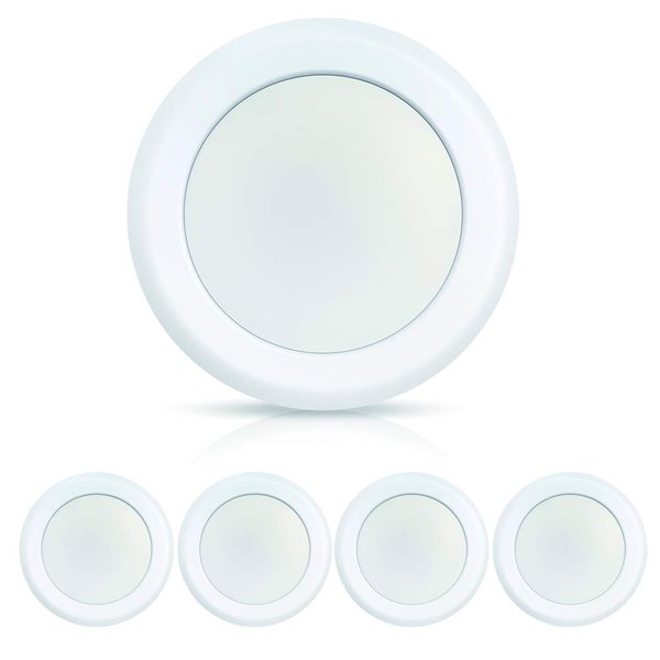 ECOELER 6in Dimmable LED Disk Light, 4Pack 16.5W 3000K Warm White, 4/6" J-Box Low Profile Flush Mount Recessed Retrofit Ceiling Lights Fixture for Home Improved, Energy Star & ETL Listed Approved