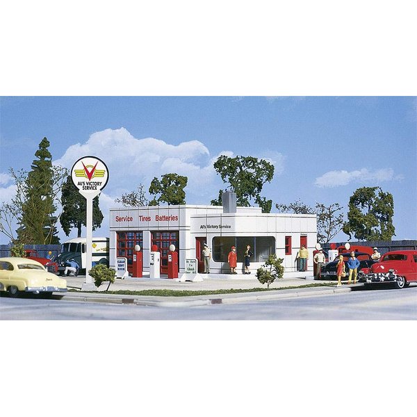 Walthers Cornerstone Series Kit HO Scale Al's Victory Service Station