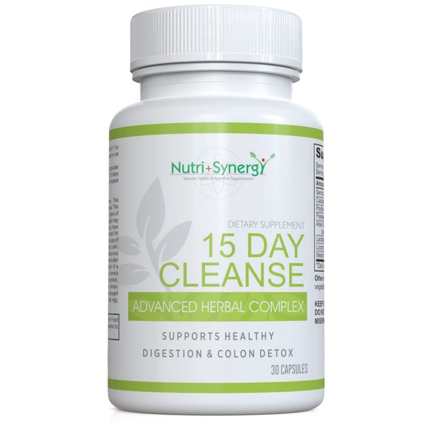 Nutri + Synergy 15 Day Cleanse Advanced Herbal Complex - Colon Cleanse and Detox - Improved Intestinal Health