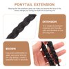 KALLORY Bangs Hair Clip 4pcs Braided Hair Extensions, Clip in Braid Hair Extensions Braids Braided Hair Piece for Women Festival Daily Wear Braided Wigs